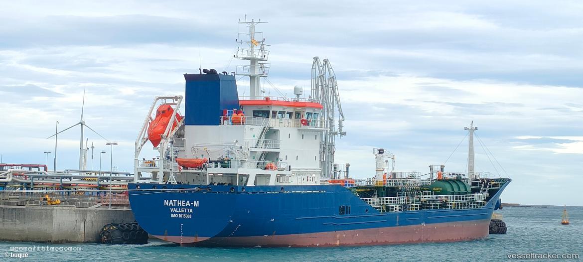 Nathea-m - Chemical Oil Products Tanker vessel registered in Malta