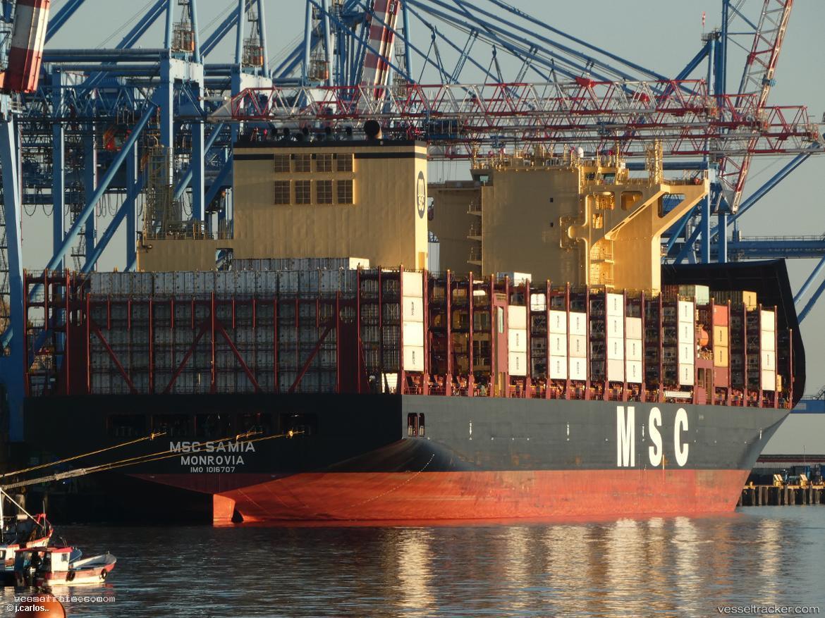 Msc-Samia - Container Ship vessel registered in Liberia