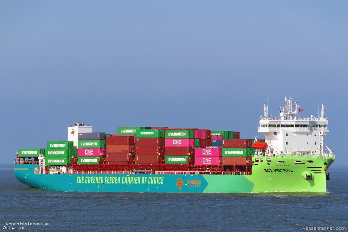 Eco-Mistral - Container Ship vessel registered in France