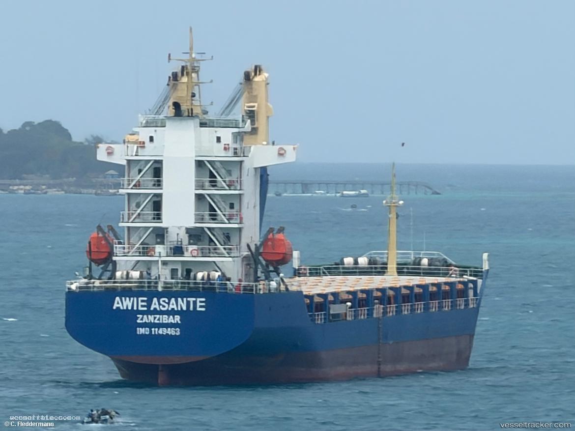 Awie-Asante - Container Ship vessel registered in Tanzania