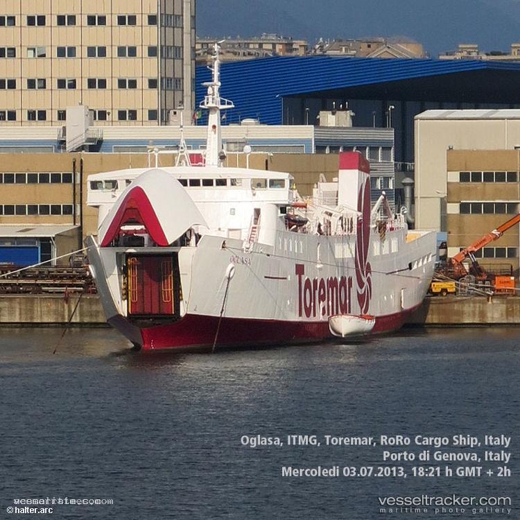 Oglasa - Passenger Ro Ro Cargo Ship vessel registered in Italy