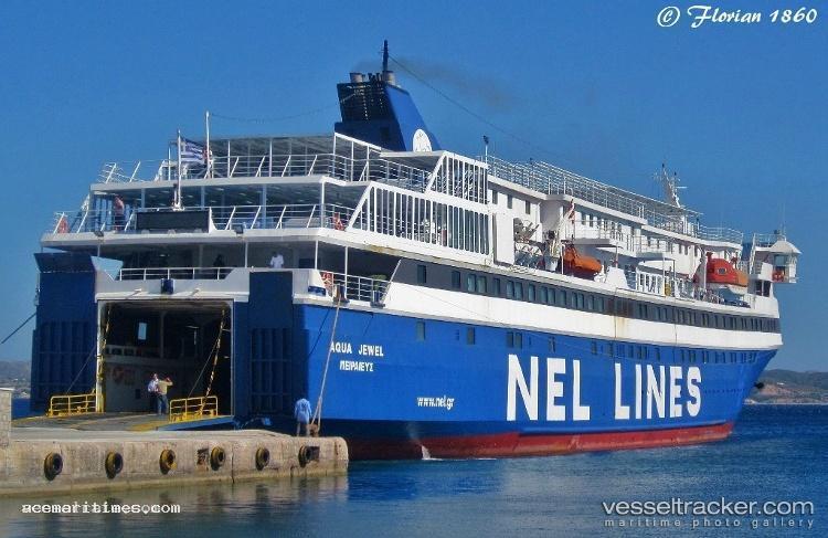 Aqua-Jewel - Passenger Ro Ro Cargo Ship vessel registered in Greece
