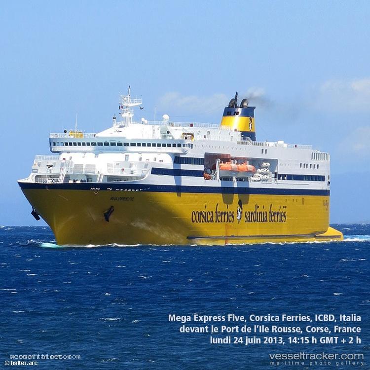 Mega-Express-Five - Passenger Ro Ro Cargo Ship vessel registered in Italy