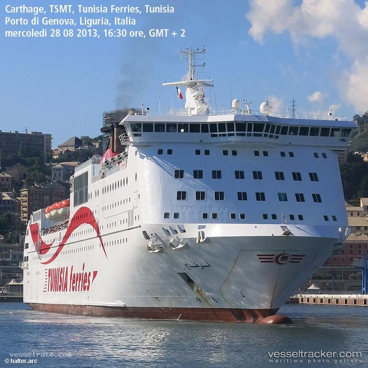 Carthage - Passenger Ro Ro Cargo Ship vessel registered in Tunisia
