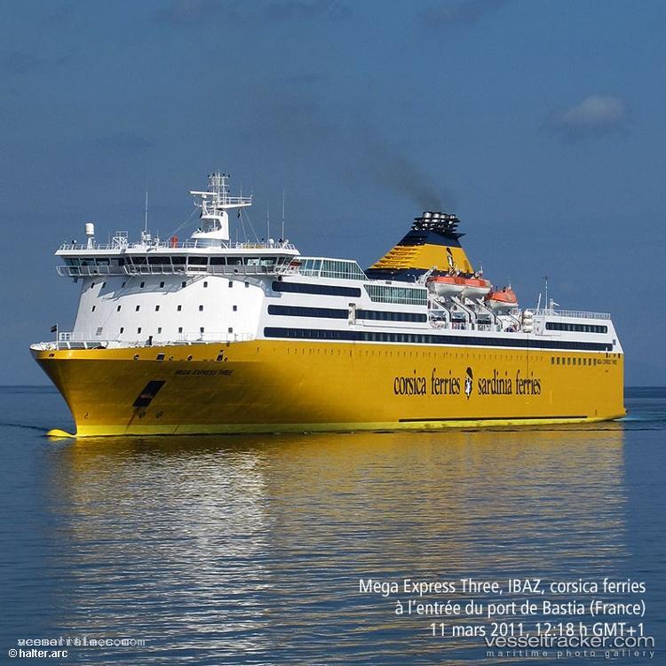 Mega-Express-Three - Passenger Ro Ro Cargo Ship vessel registered in Italy