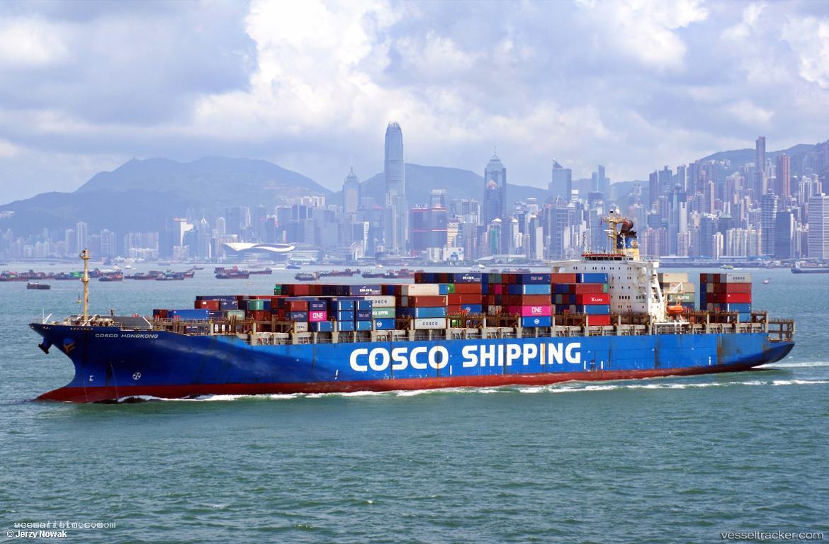 Cosco-Hongkong - Container Ship vessel registered in United Kingdom