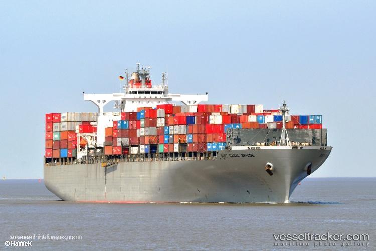 Suez-Canal - Container Ship vessel registered in Liberia