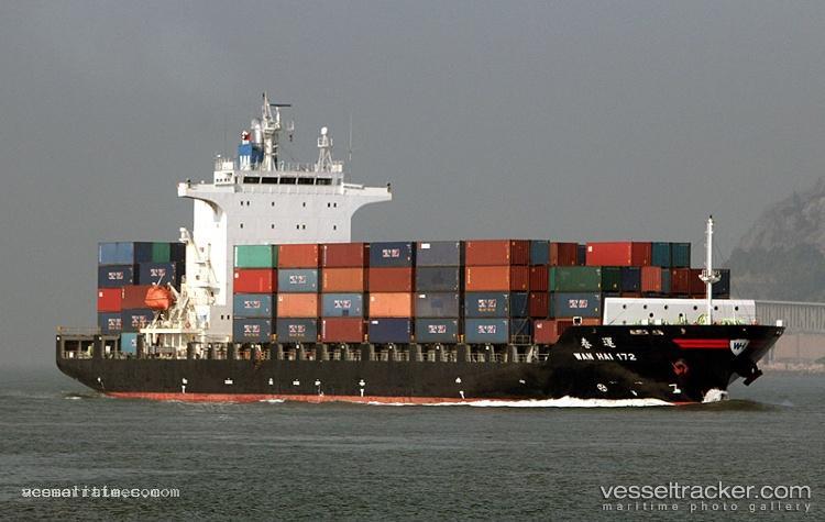 Wan-Hai-172 - Container Ship vessel registered in Hong Kong