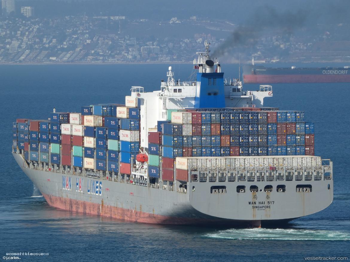 Wan-Hai-517 - Container Ship vessel registered in Singapore