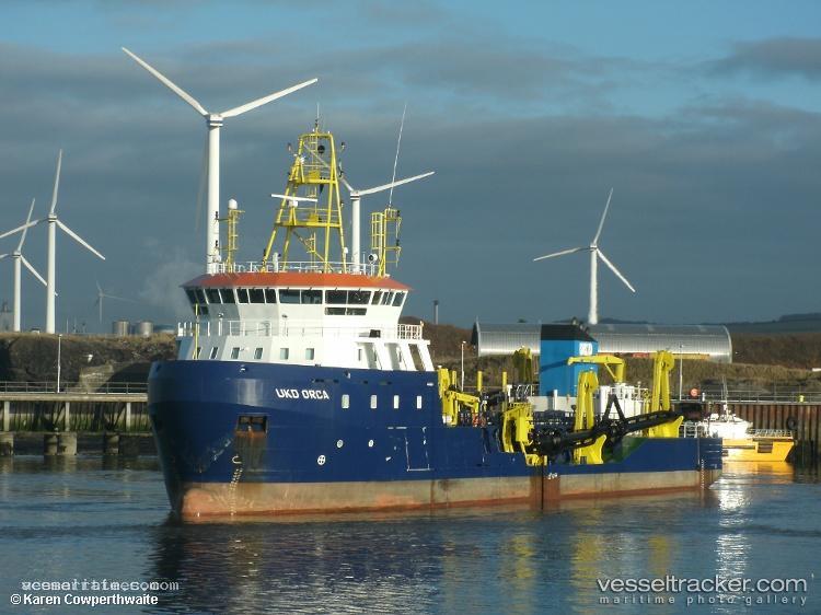 Ukd-Orca - Hopper Dredger vessel registered in United Kingdom