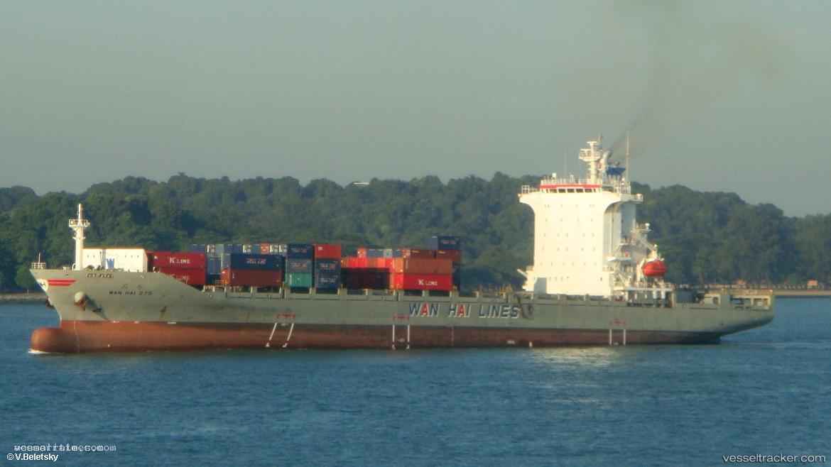 Wan-Hai-275 - Container Ship vessel registered in Taiwan