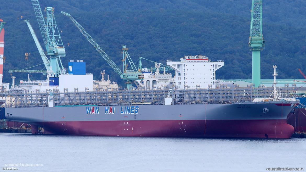 Wan-Hai-A08 - Container Ship vessel registered in Singapore