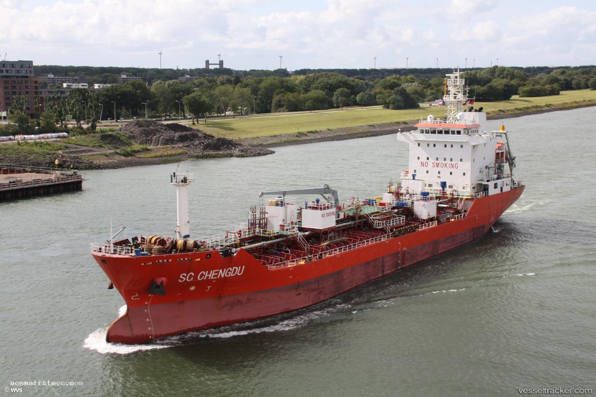 Sc-Chengdu - Chemical Oil Products Tanker vessel registered in Hong Kong