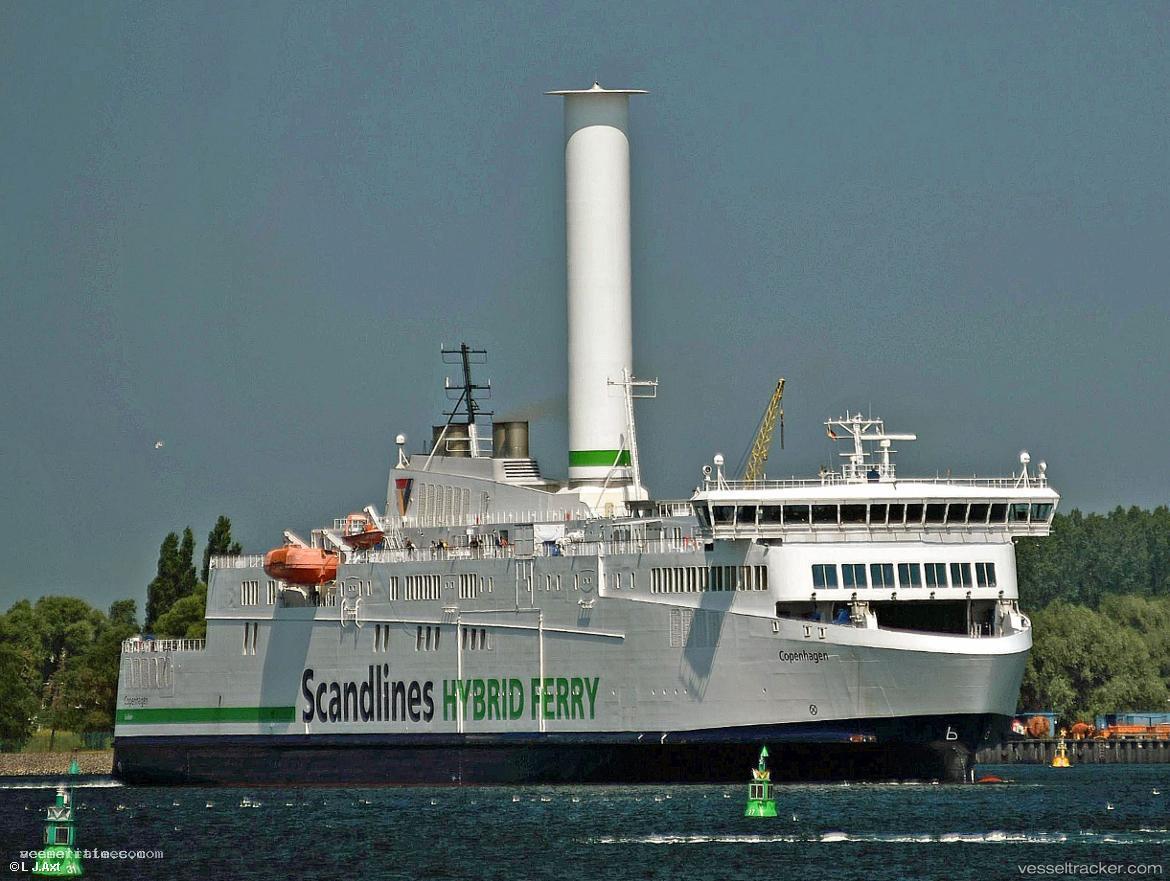 Copenhagen - Passenger Ro Ro Cargo Ship vessel registered in Denmark