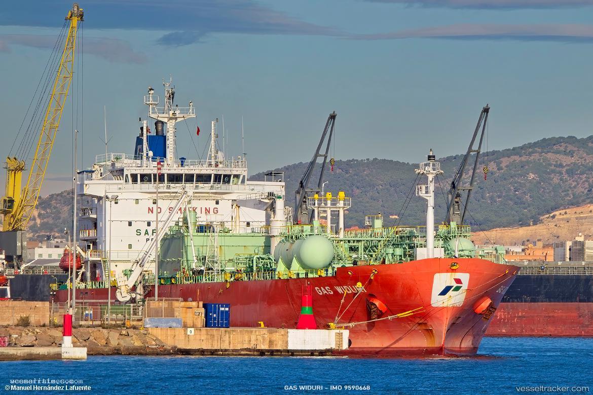 Gas-Widuri - Lpg Tanker vessel registered in Indonesia