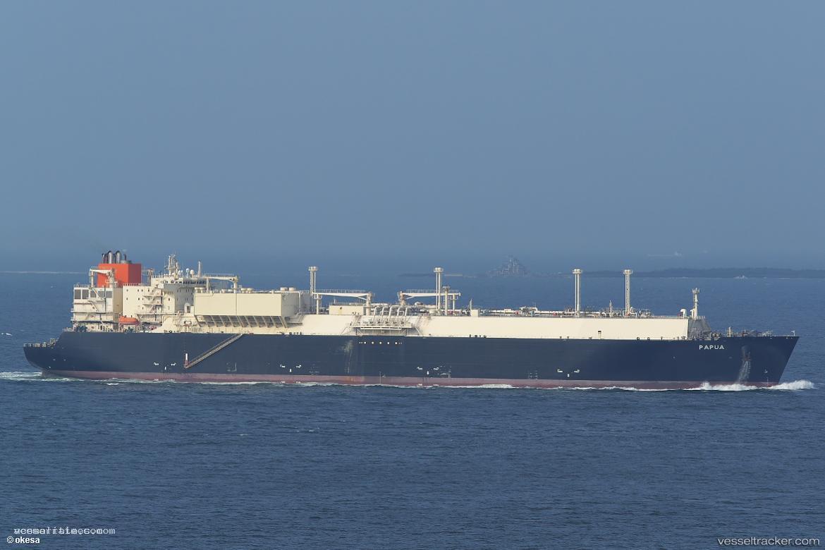 Papua - Lng Tanker vessel registered in Hong Kong