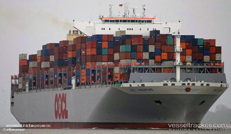 Oocl-Singapore - Container Ship vessel registered in Hong Kong