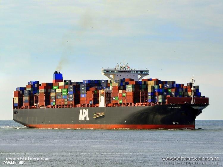 Apl-Merlion - Container Ship vessel registered in Singapore