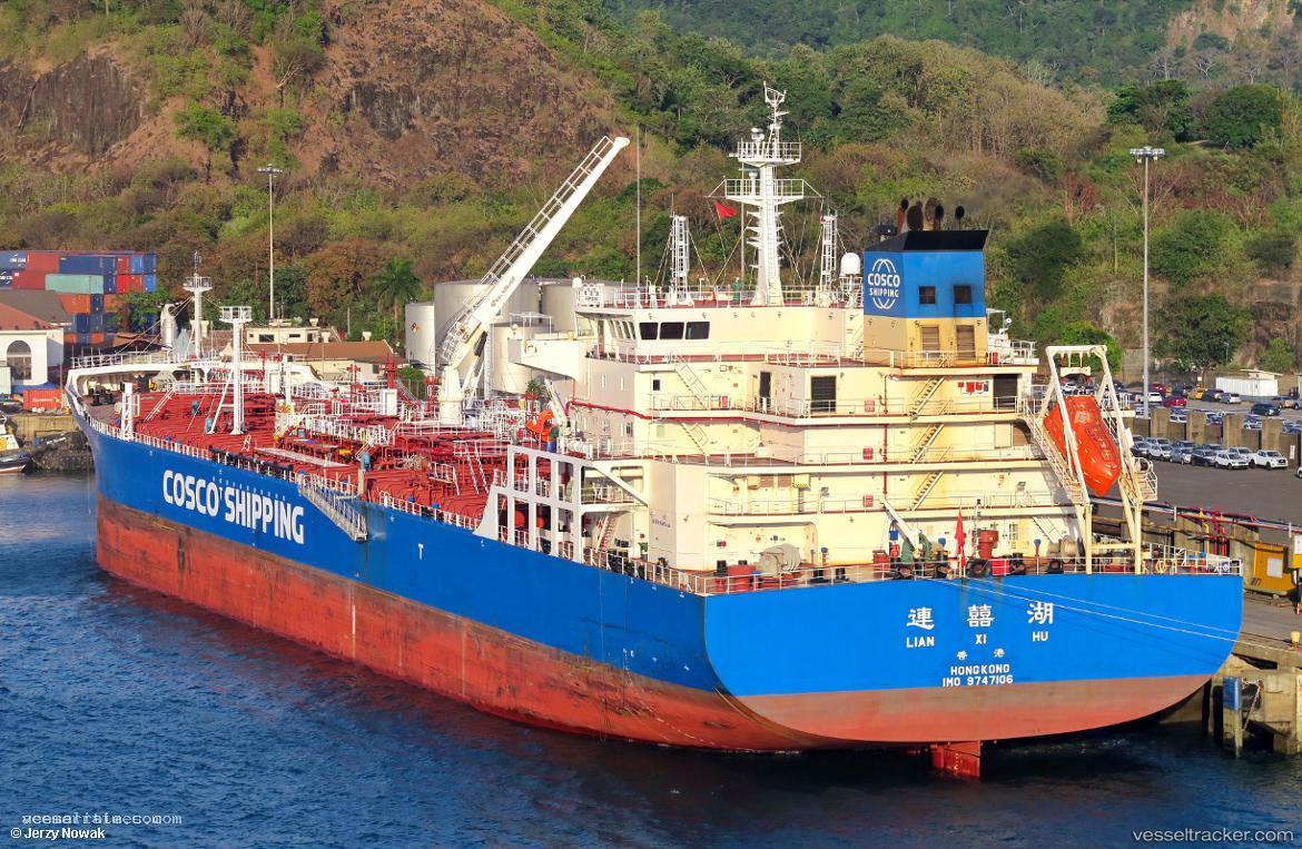 Lian-Xi-Hu - Chemical Oil Products Tanker vessel registered in Hong Kong