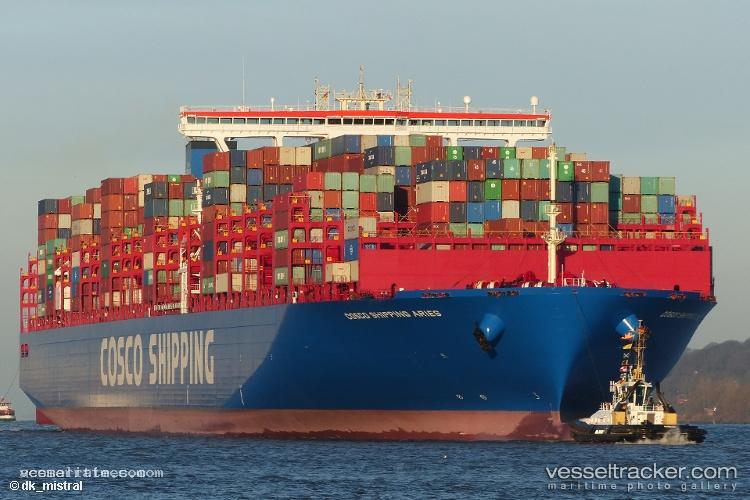 Cosco-Shipping-Aries - Container Ship vessel registered in Hong Kong