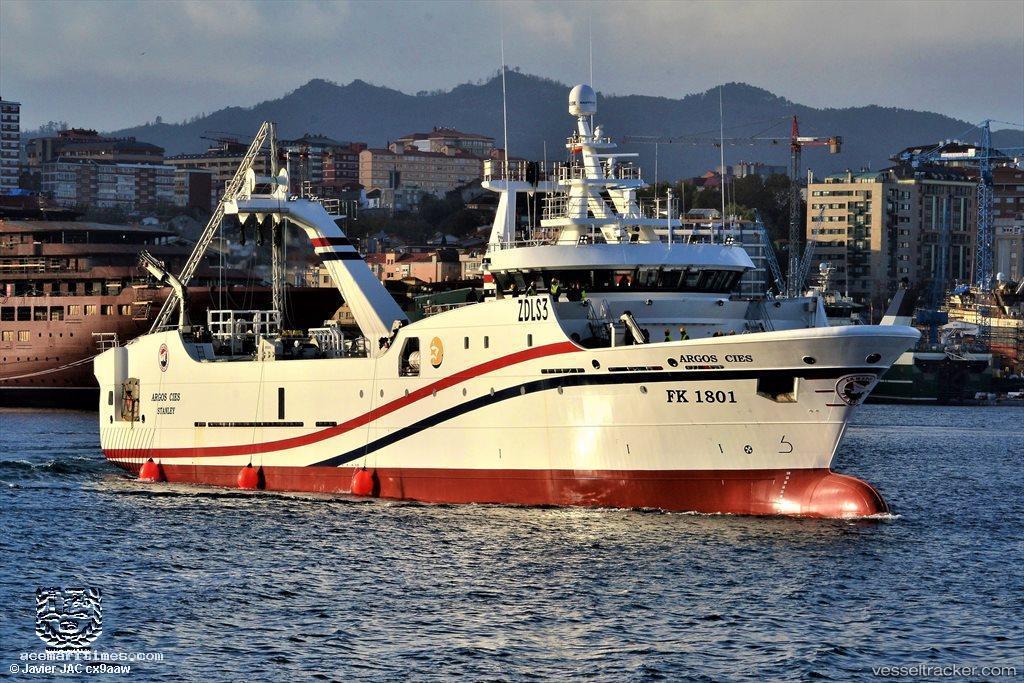 Argos-Cies - Fishing Vessel vessel registered in Falkland Islands