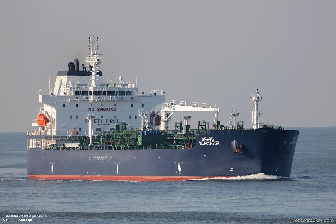 Navig8-Gladiator - Chemical Oil Products Tanker vessel registered in Singapore