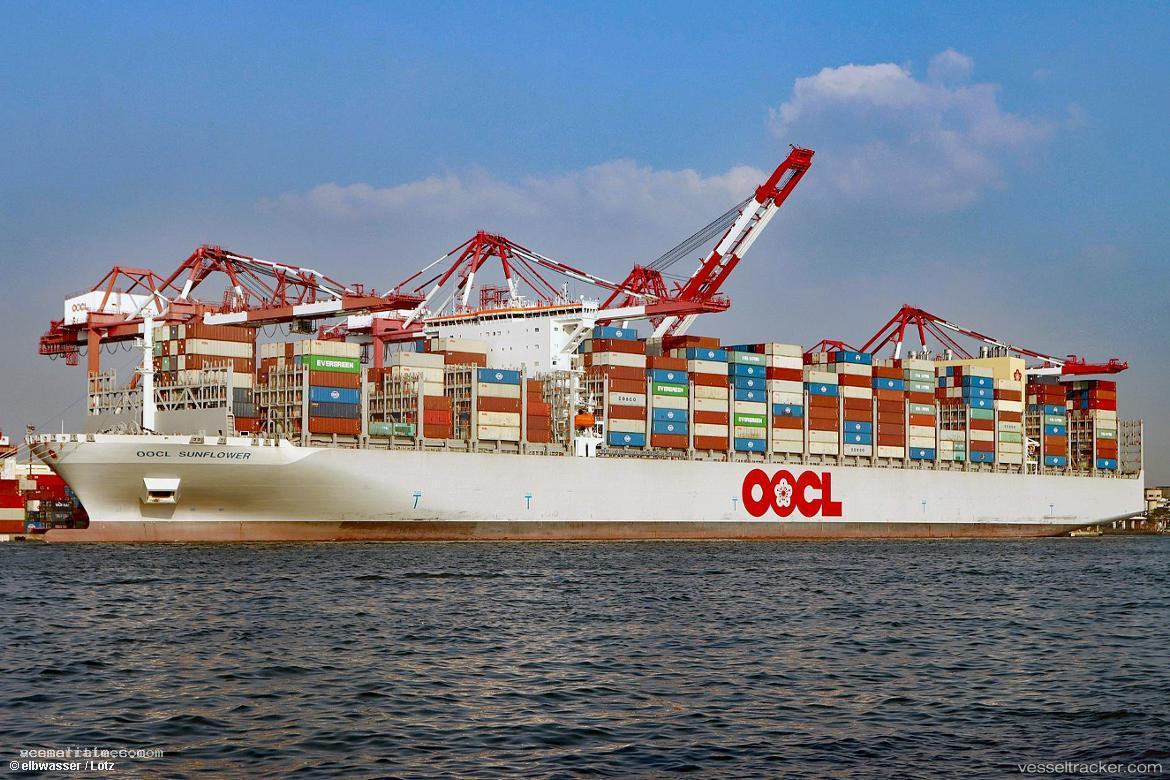 Oocl-Sunflower - Container Ship vessel registered in Hong Kong