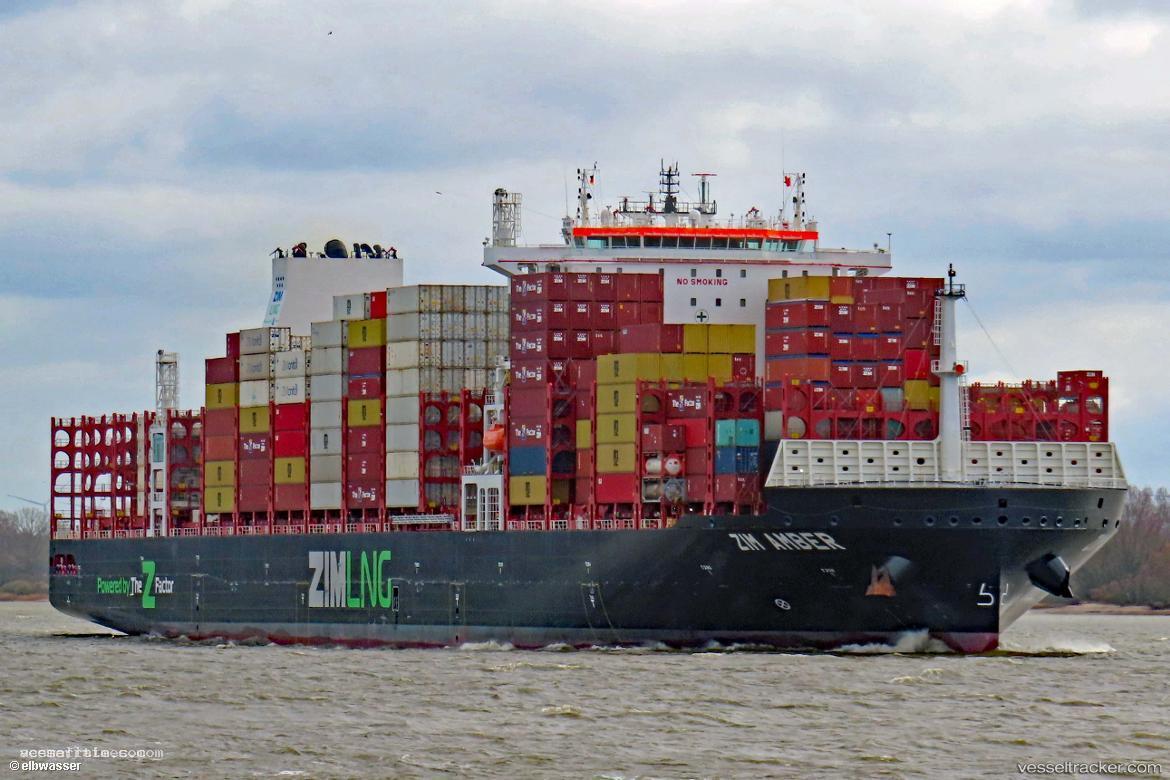 Zim-Amber - Container Ship vessel registered in Hong Kong