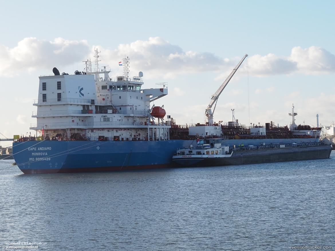 Cape-Andiamo - Chemical Oil Products Tanker vessel registered in Liberia