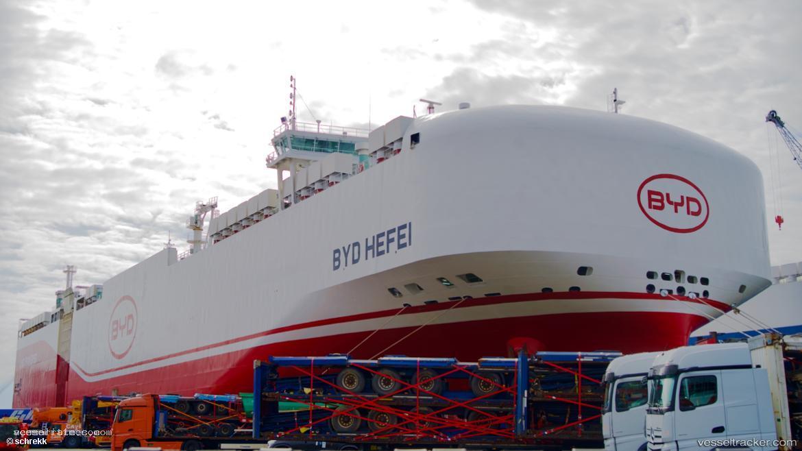 Byd-Hefei - Vehicles Carrier vessel registered in Hong Kong